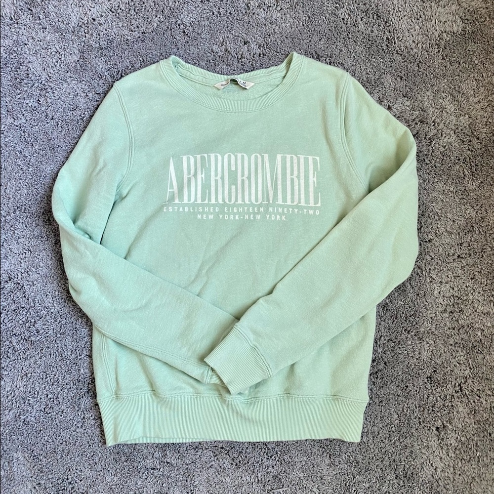 Abercrombie Mint Green Crewneck